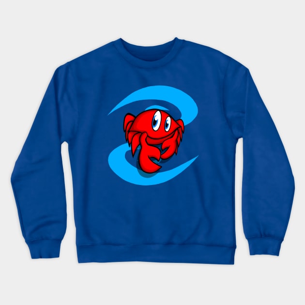 Happy Crab Cancer Zodiac Sign Crewneck Sweatshirt by EZPAINT
